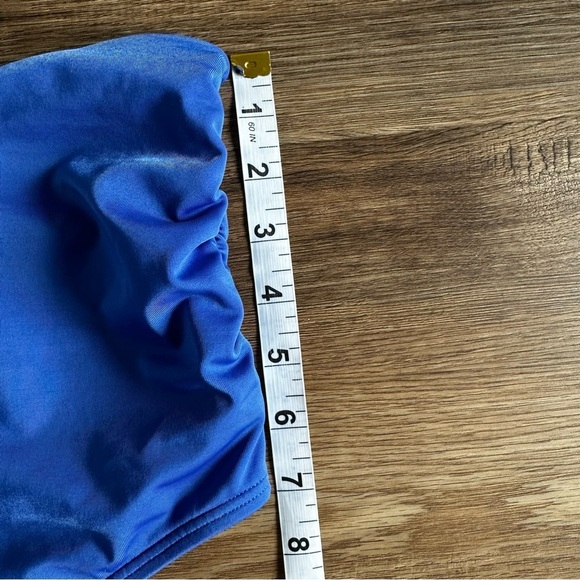 Swim By Cacique Womens High Rise Swimsuit Bikini Bottoms Size 20 Blue Ruched‎ - Picture 10 of 10